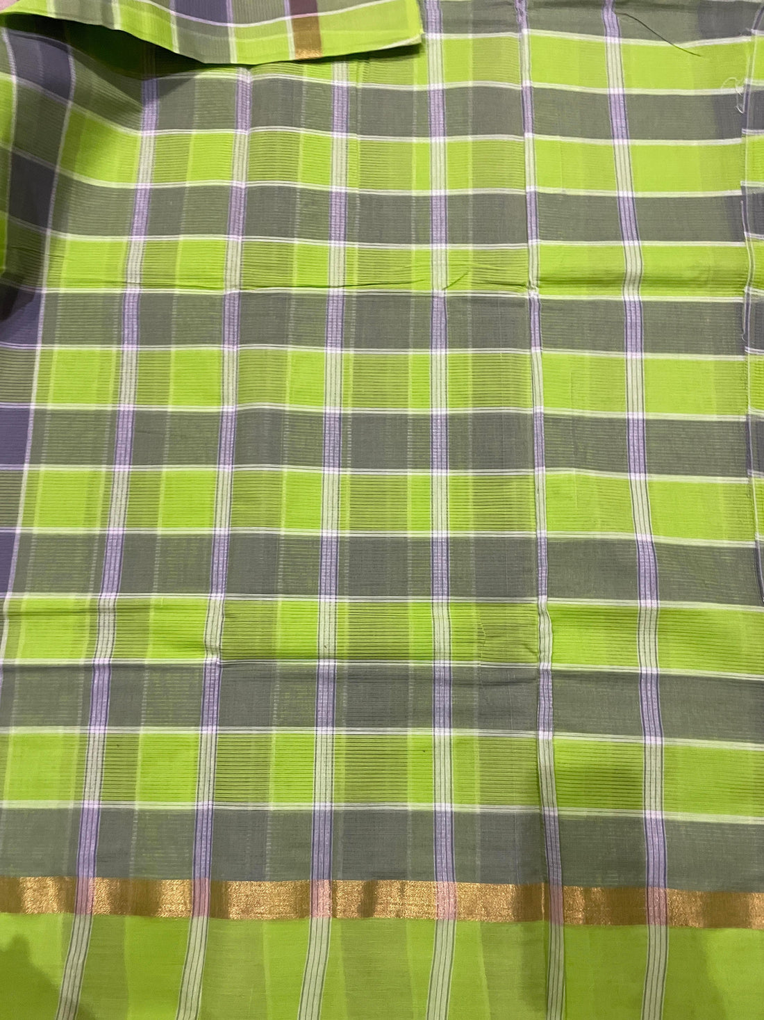 Green Mangalagiri Cotton Saree - pochampallysarees.com