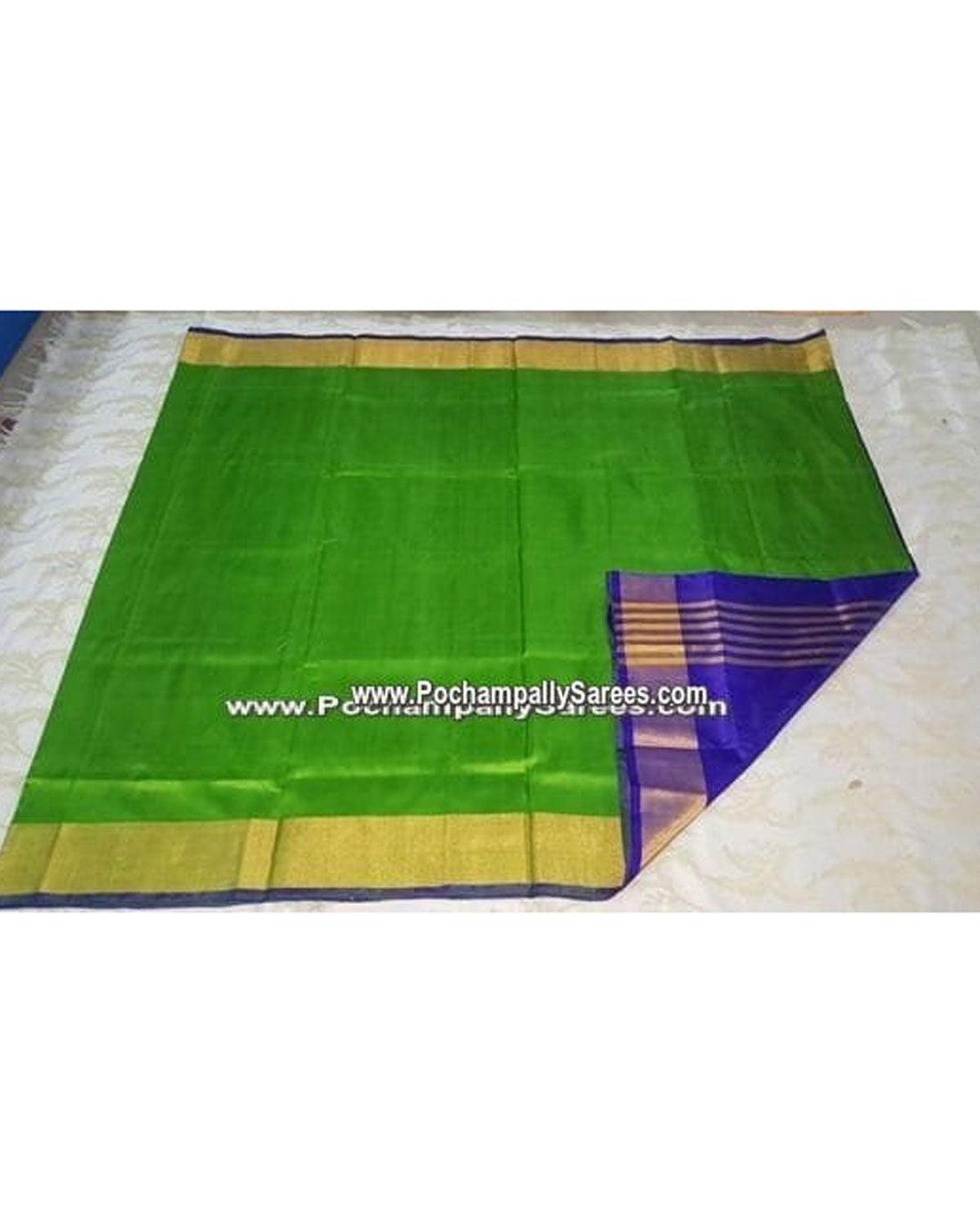 HIGHLY ELEGANT UPPADA GREEN COLOR SAREE - pochampallysarees.com