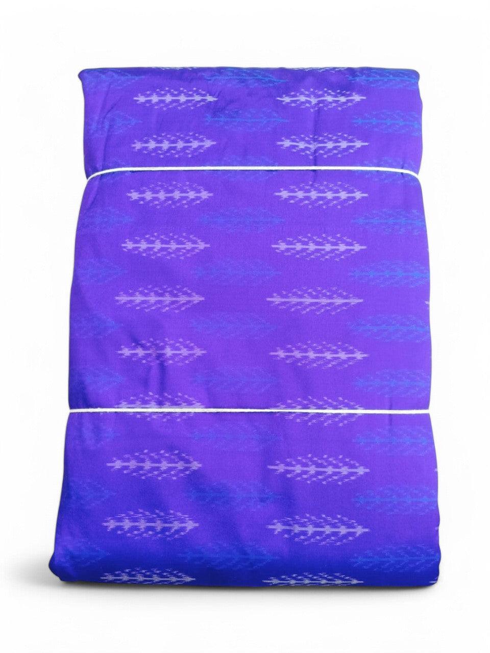 IKAT SILK FABRIC BLUE COLOR ONLINE - pochampallysarees.com