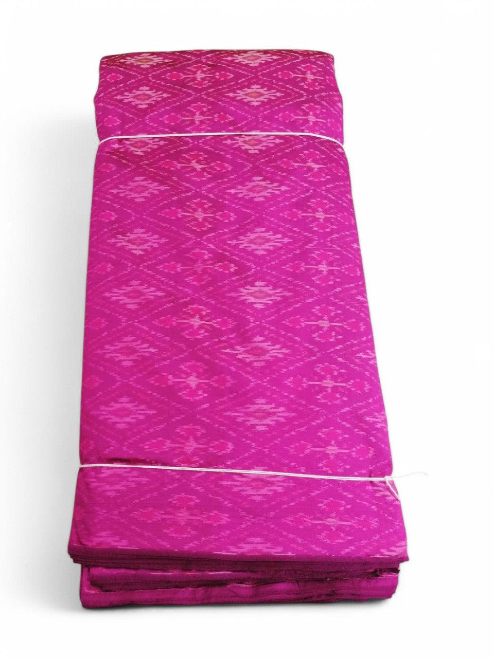 IKAT SILK FABRIC PINK COLOR - pochampallysarees.com