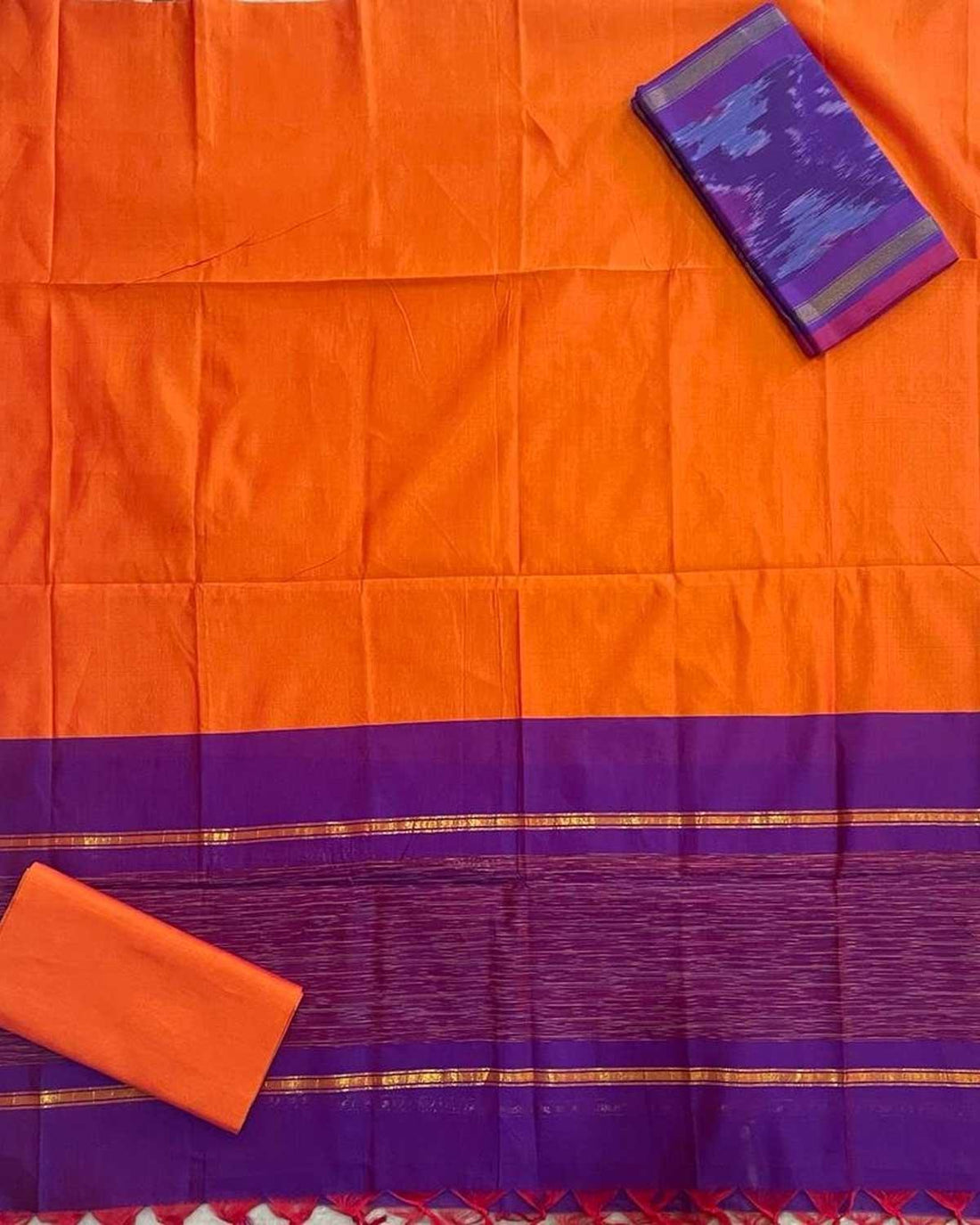 IKKAT COTTON YELLOW COLOR DRESS MATERIAL - pochampallysarees.com