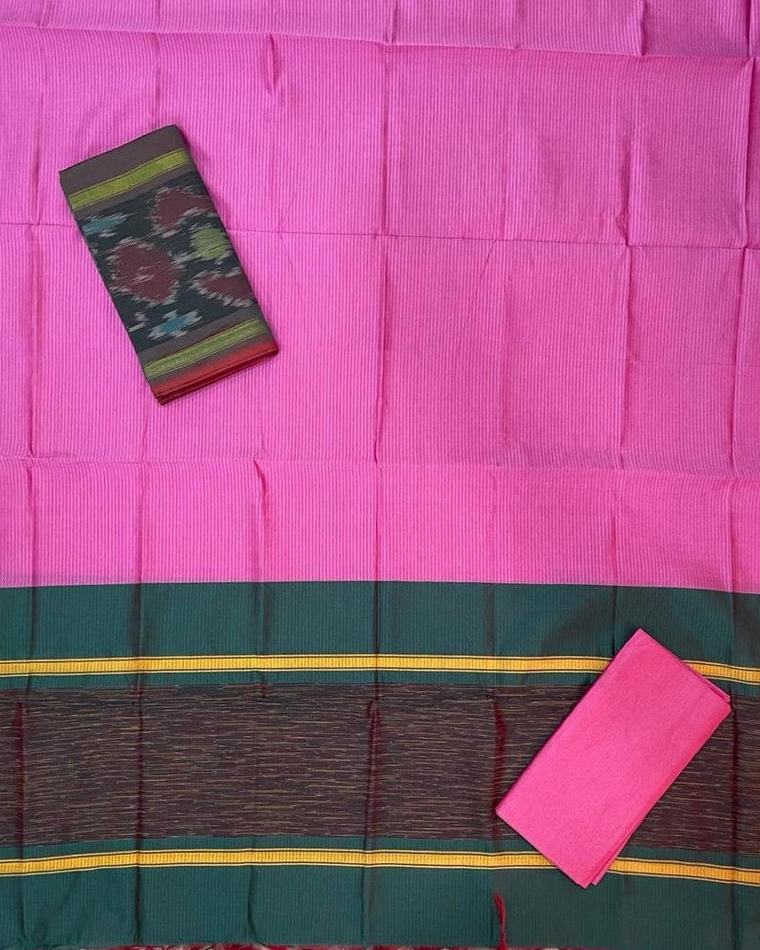IKKAT PINK COLOR DRESS MATERIAL - pochampallysarees.com