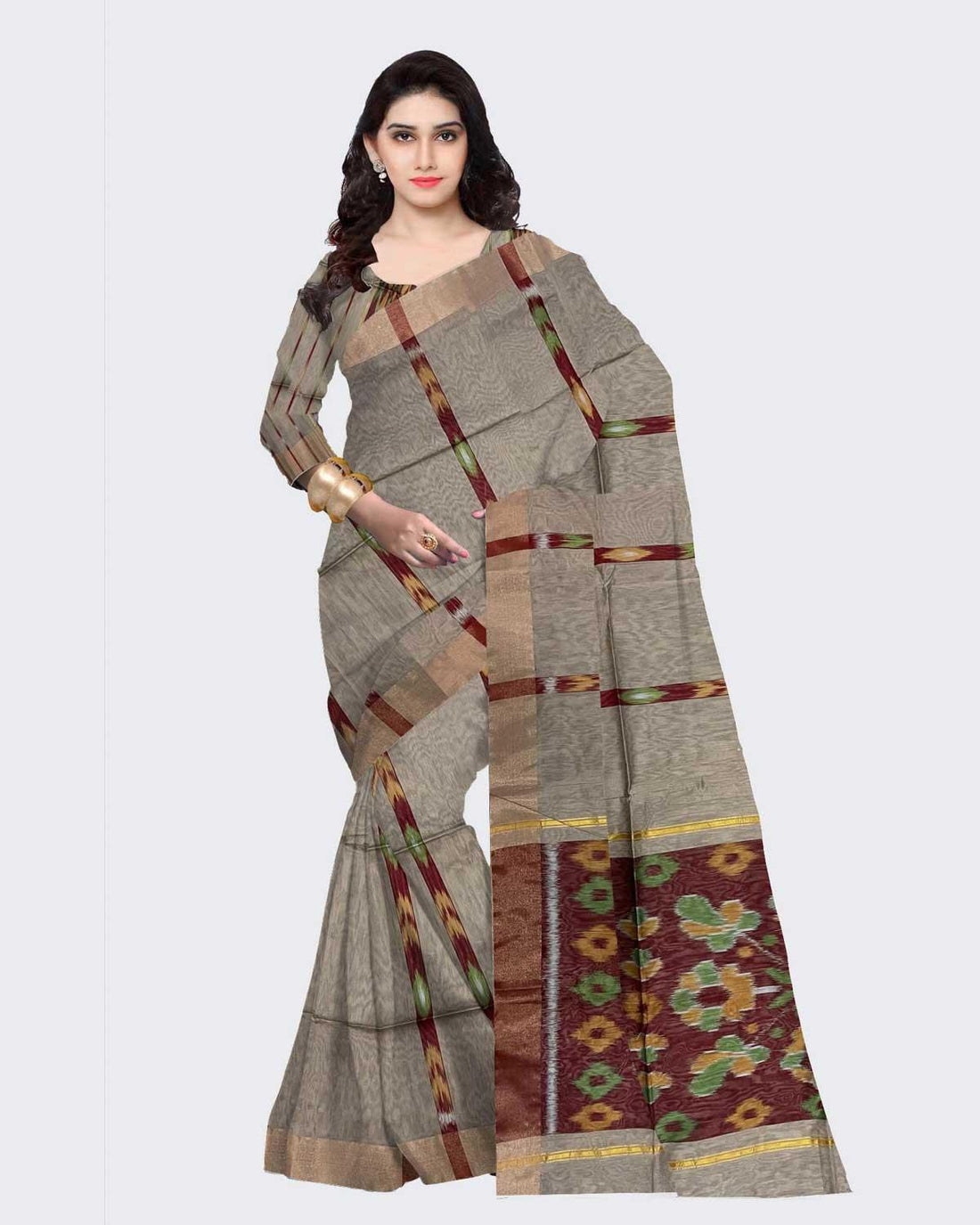 IKKAT POCHAMPALLI MULTI COLOR SAREE - pochampallysarees.com