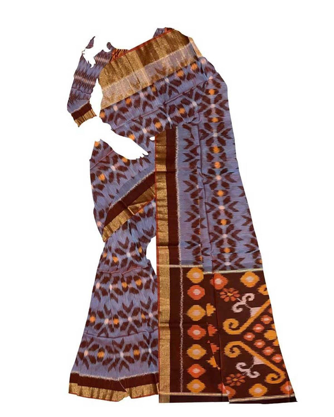 IKKAT SICO BLUE COLOR SAREE - pochampallysarees.com