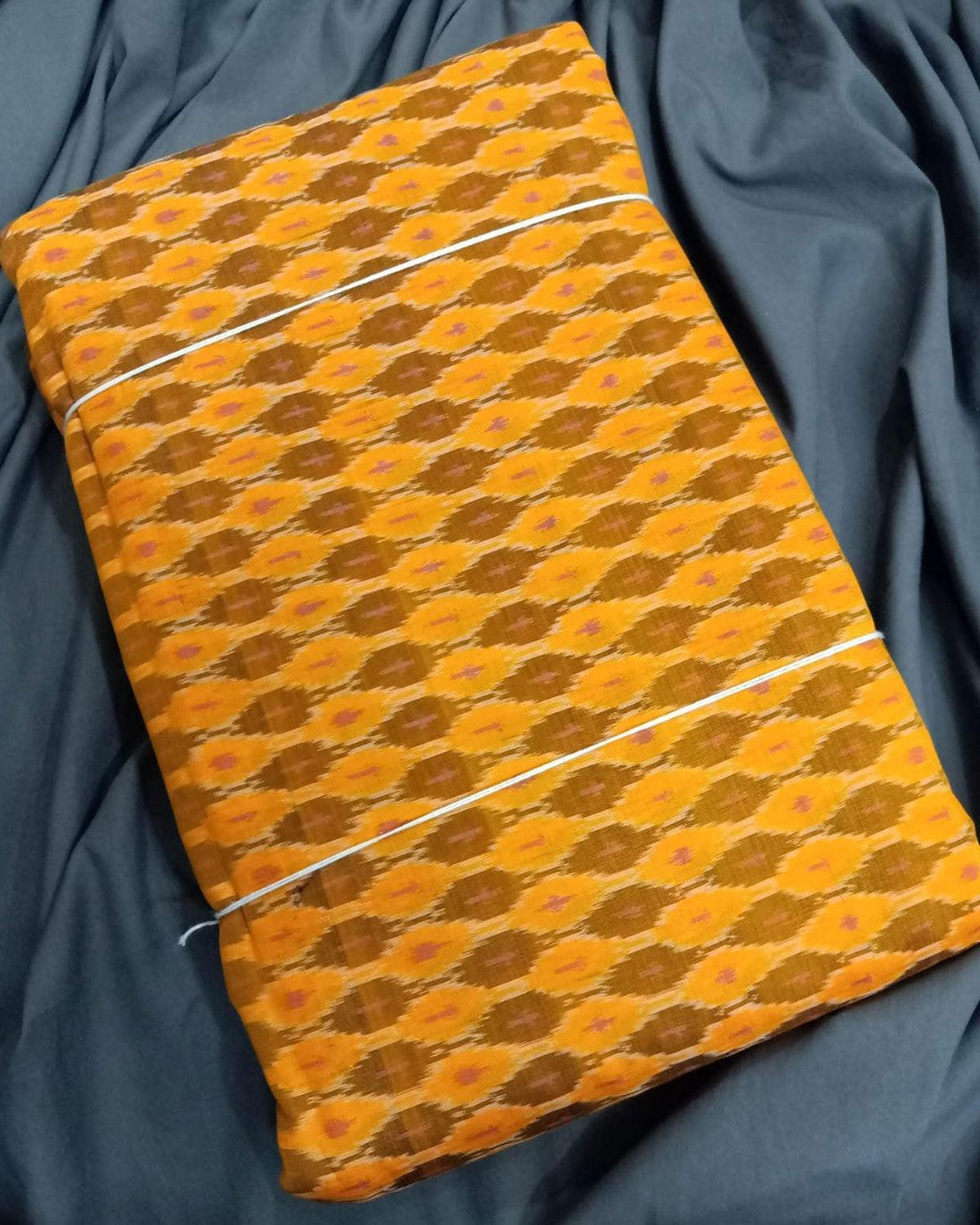 IKKAT SICO YELLOW COLOR FABRIC - pochampallysarees.com