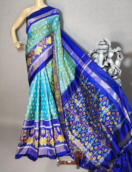 Ikkat Silk saree Blue –