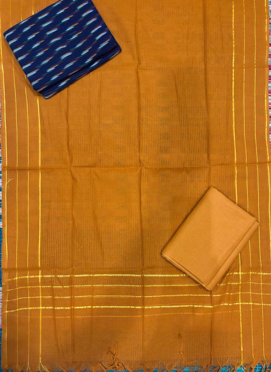 Ikkat Suite Yellow - pochampallysarees.com