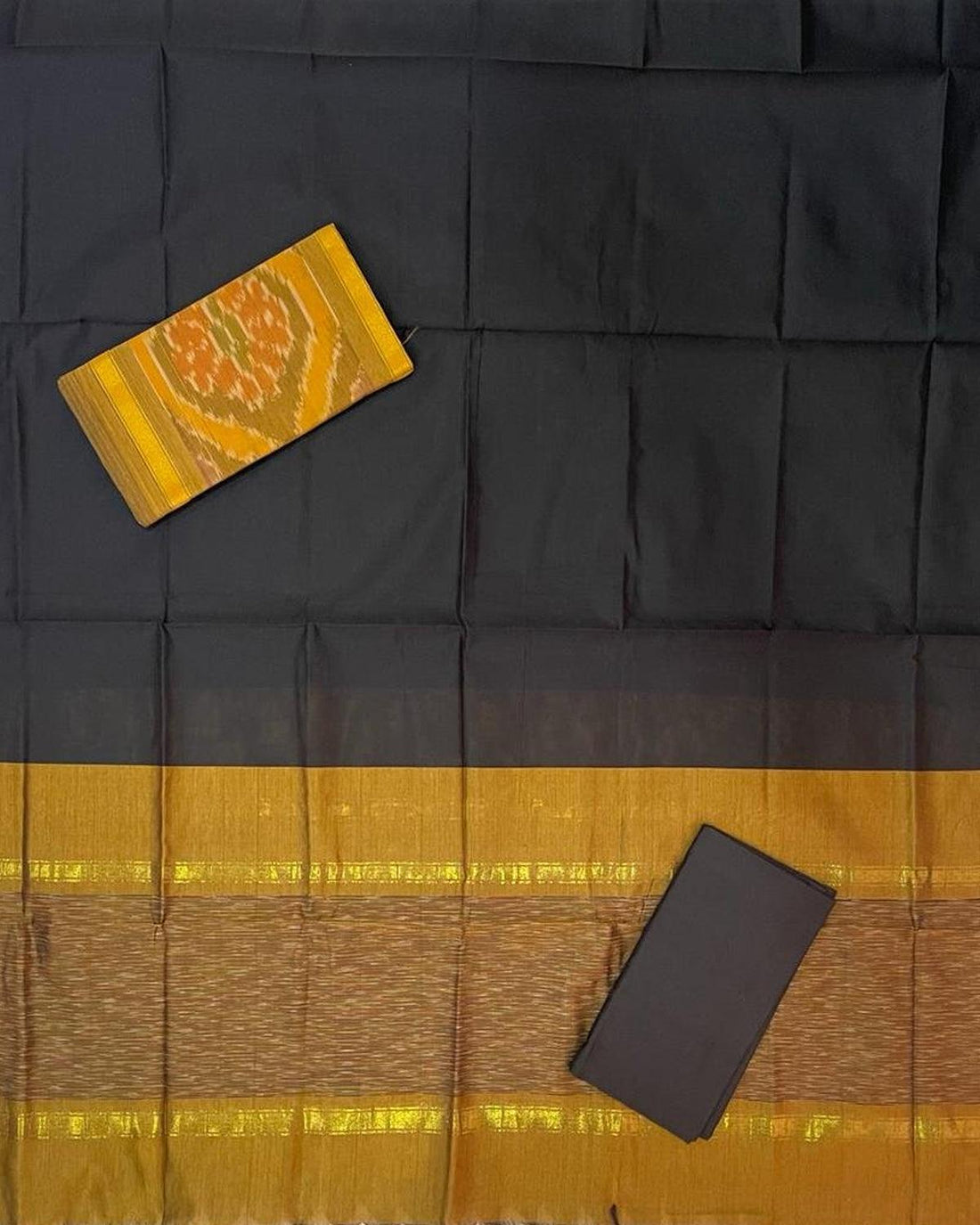 IKKT BLACK COLOR DRESS MATERIAL - pochampallysarees.com