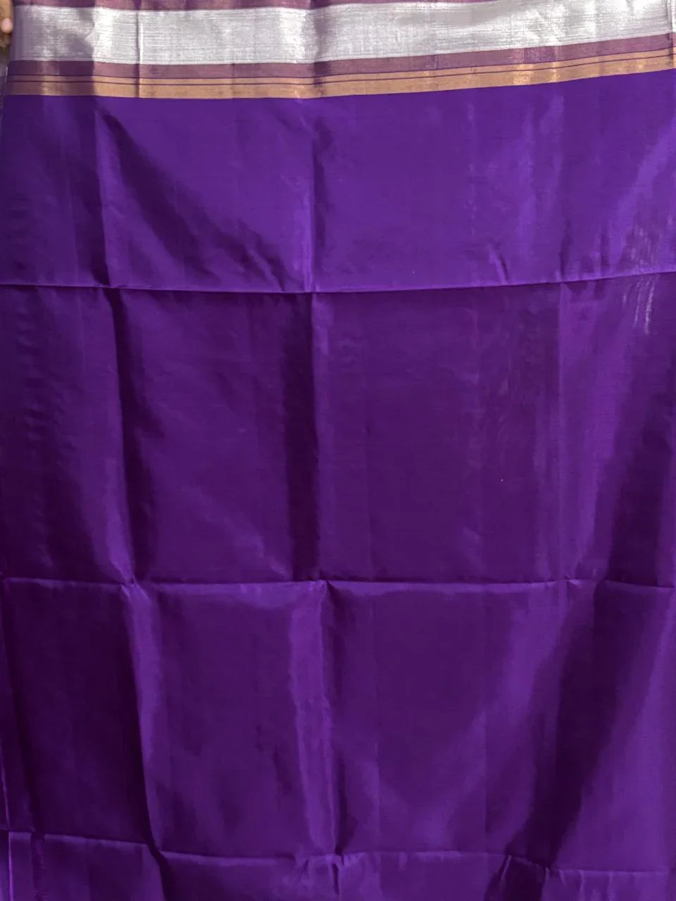PURE SOFT SILK SAREE LAVENDER AND LAVENDER WITH ALLOVER ZARI WEAVES IN BORDER KANCHI STYLE - pochampallysarees.com