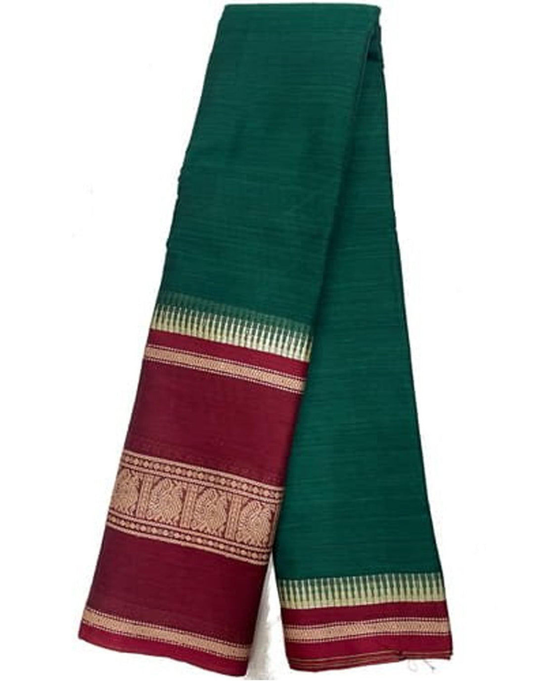 NARAYANPET SAREE GREEN COLOR - pochampallysarees.com