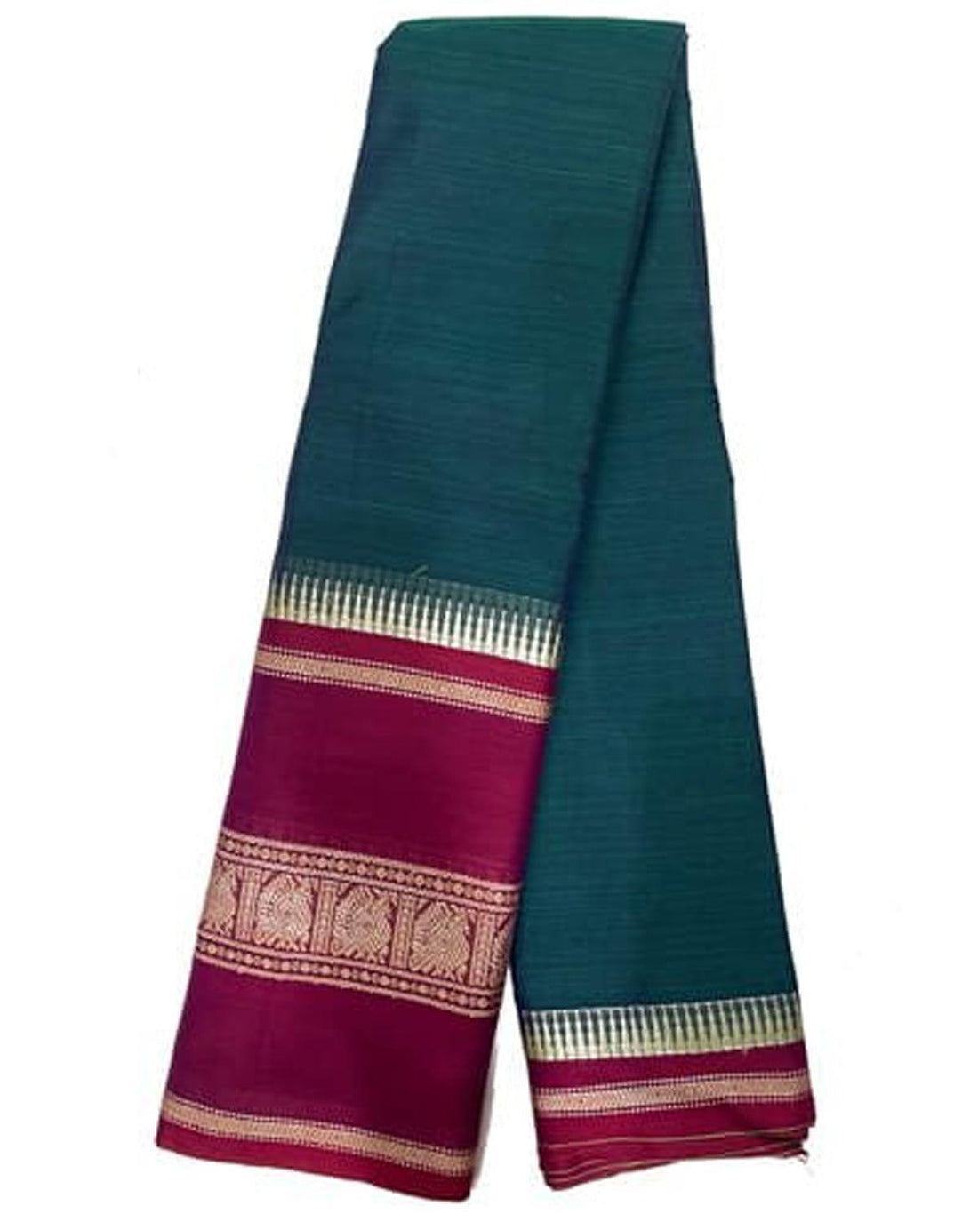 NARAYANPET SAREE RAMA GREEN COLOR - pochampallysarees.com