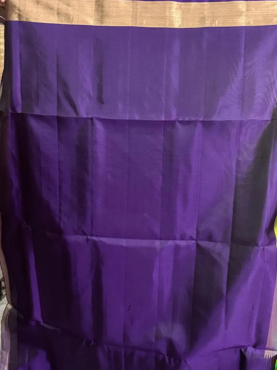 Parrot Green Lavender Color Designer Kanchi Pure Soft Silk Saree - pochampallysarees.com