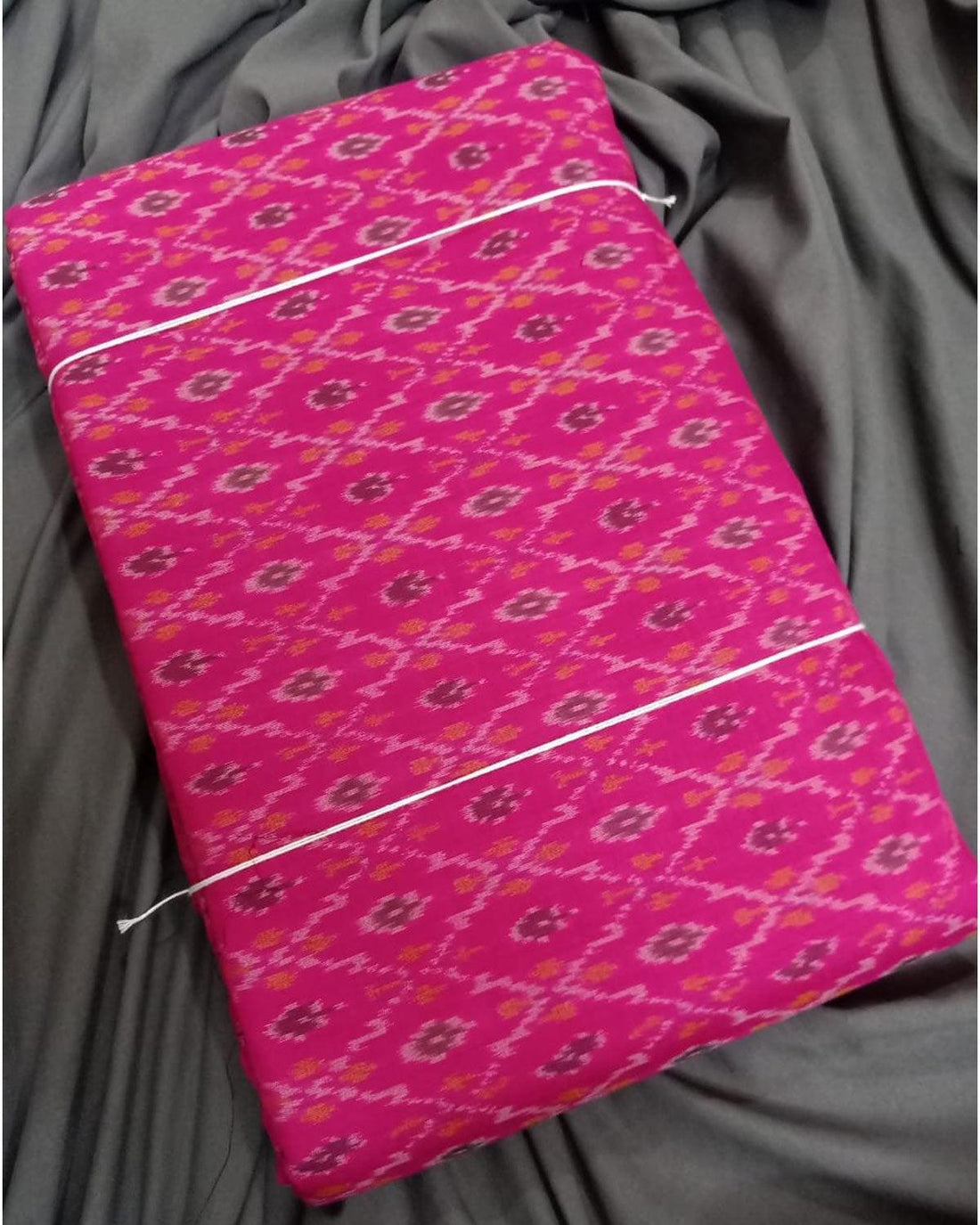 POCHAMPALLY IKKAT SICO PINK COLOR FABRIC - pochampallysarees.com