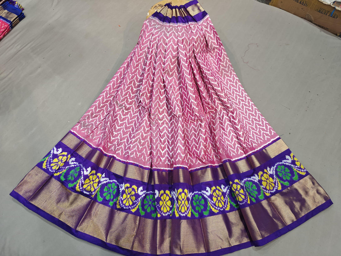 Pochampally Ikkat Silk Lehenga - pochampallysarees.com
