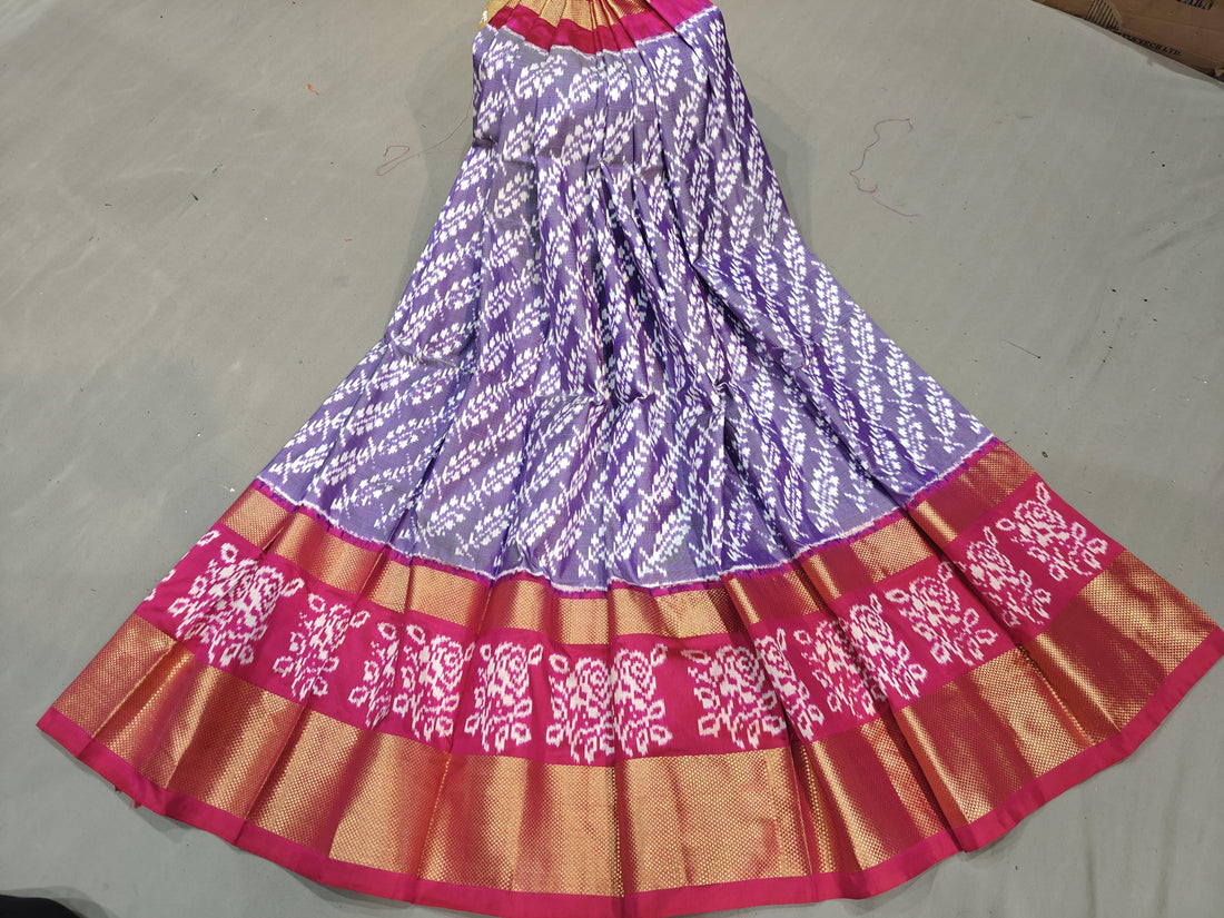 Pochampally Ikkat Silk Lehenga - pochampallysarees.com