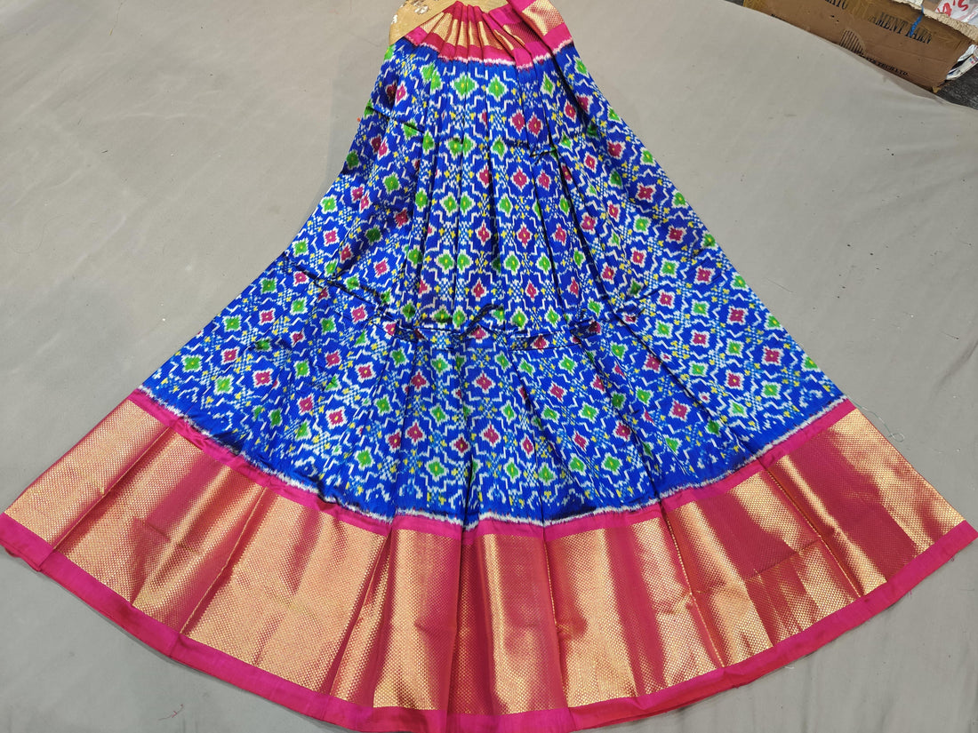 Pochampally Ikkat Silk Lehenga - pochampallysarees.com