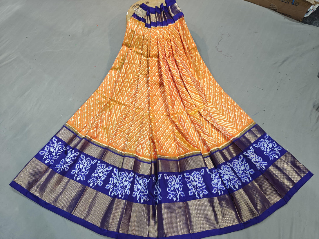 Pochampally Ikkat Silk Lehenga - pochampallysarees.com