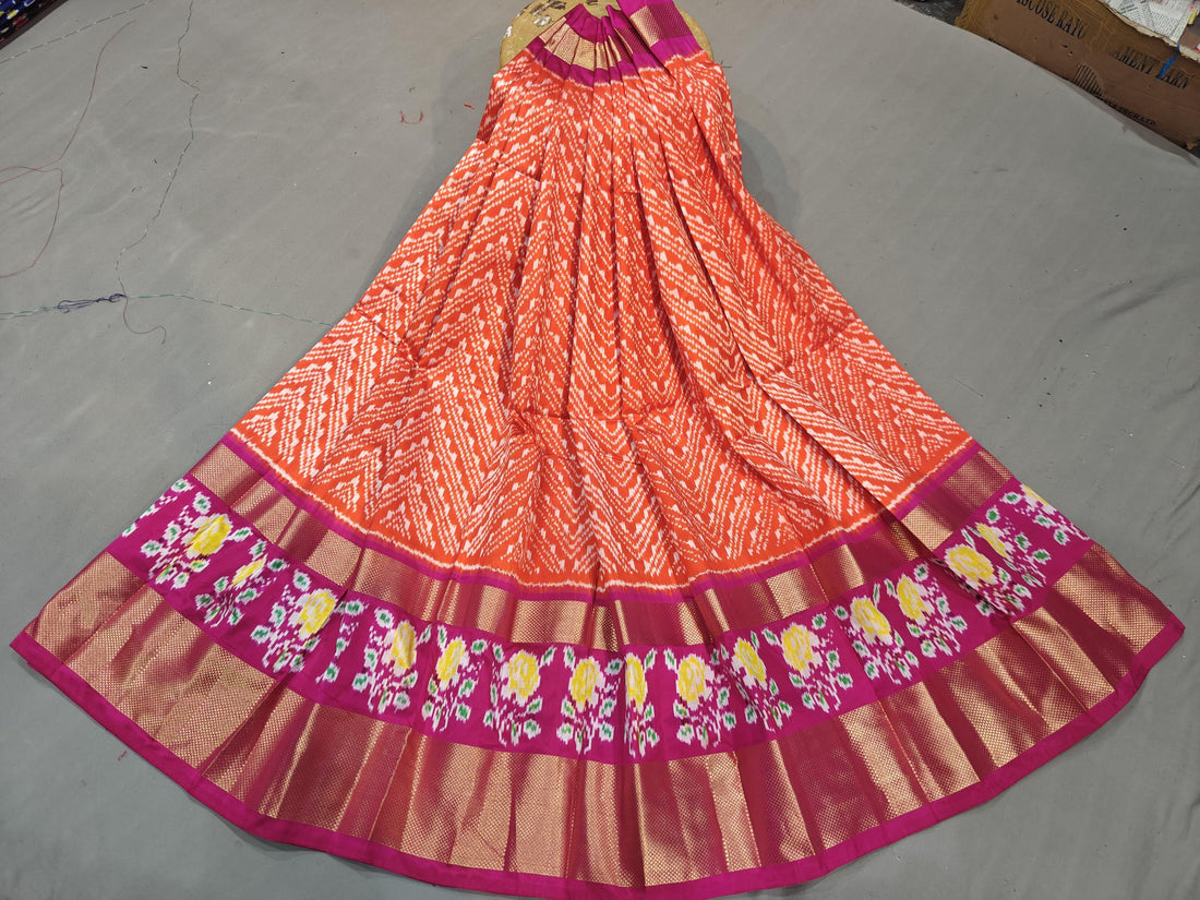 Pochampally Ikkat Silk Lehenga - pochampallysarees.com