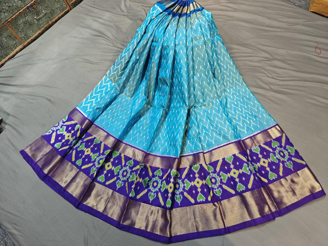 Pochampally Ikkat Silk Lehenga - pochampallysarees.com