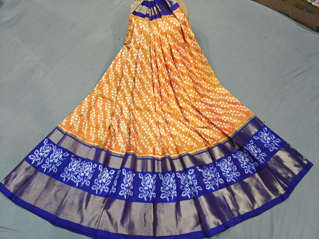 Pochampally Ikkat Silk Lehenga - pochampallysarees.com
