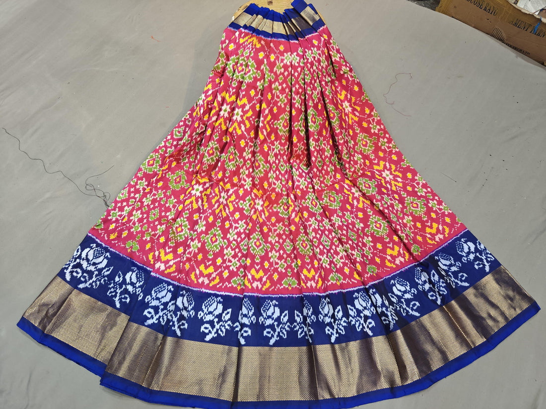 Pochampally Ikkat Silk Lehenga - pochampallysarees.com