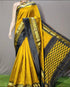 Pochampally Ikkat Silk Saree yellow Black - pochampallysarees.com