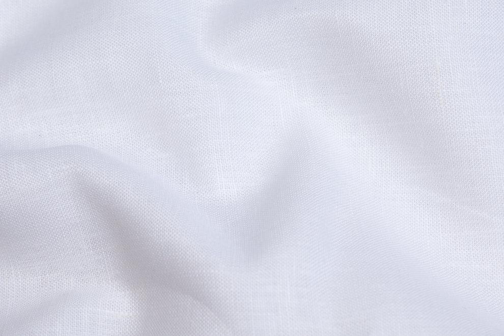 PURE 80 LEA LINEN 100 % PURE IRISH ARVIND COTTON WHITE COLOR FABRIC - pochampallysarees.com