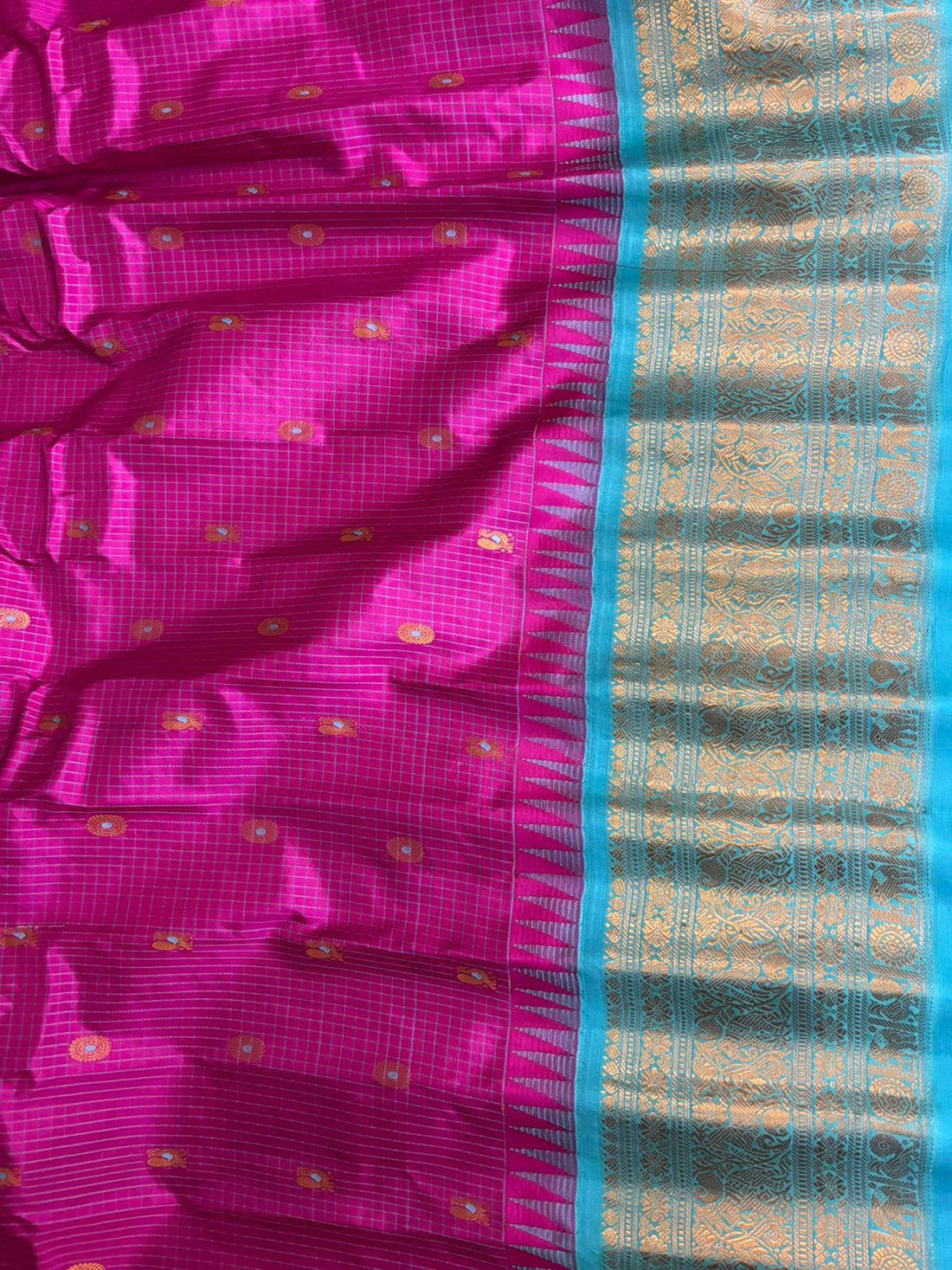 Pure Gadwal Silk Saree Pink - pochampallysarees.com