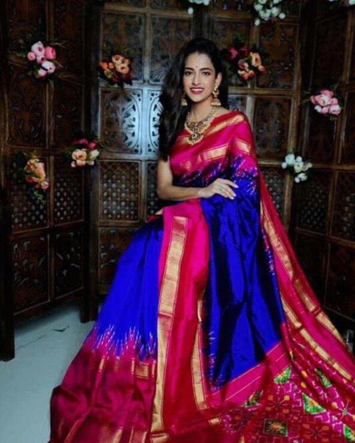PURE IKAT SILK SAREE ONLINE - pochampallysarees.com