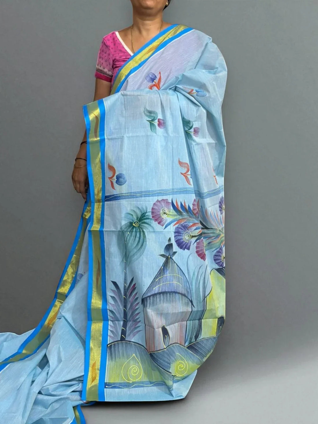 PURE MANGALAGIRI COTTON SAREE - pochampallysarees.com