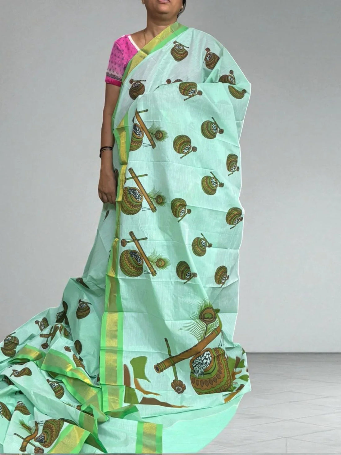 PURE MANGALAGIRI COTTON SAREE - pochampallysarees.com