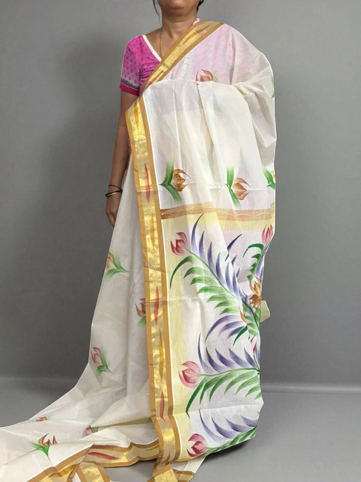 PURE MANGALAGIRI COTTON SAREE - pochampallysarees.com