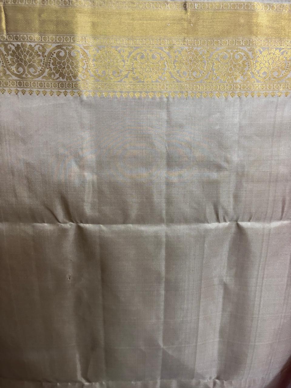 Red Cream Color Designer Kanchi Pure Soft Silk Saree - pochampallysarees.com