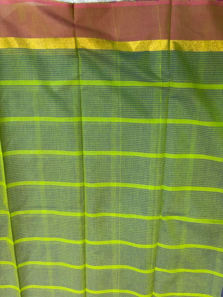 MANGALAGIRI COTTONS BLUE SARI - pochampallysarees.com