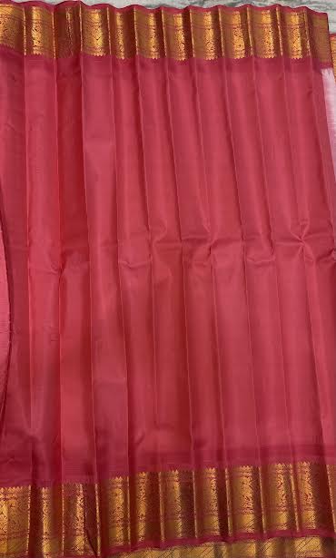 Pure Gadwal Silk Saree in Elegant Silvery Grey and Vibrant Deep Pink