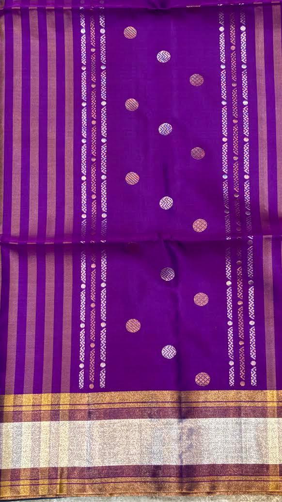 Elegant Purple Kanchi Soft Silk Saree with Zari Border - pochampallysarees.com