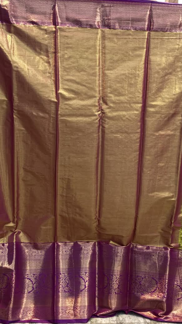 Authentic Pure Dharmavaram Silk Saree in Sea Green with Rich Magenta Border