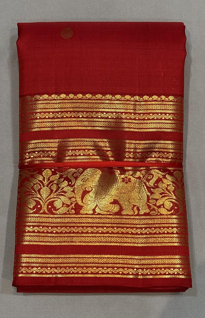 Kanchipuram Pattu Silk Saree – Royal Red