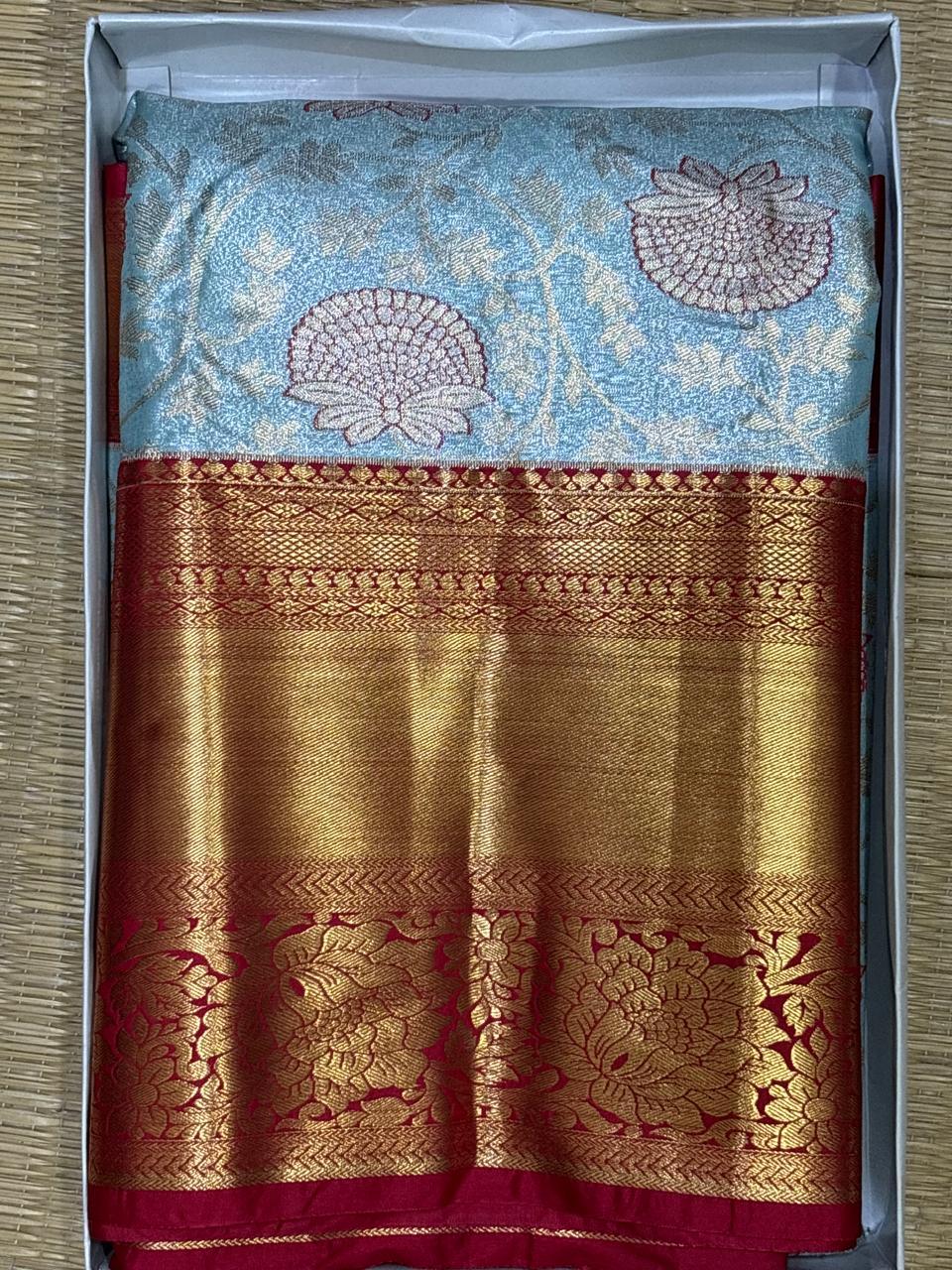 Semi Kanchi Silk Saree - pochampallysarees.com