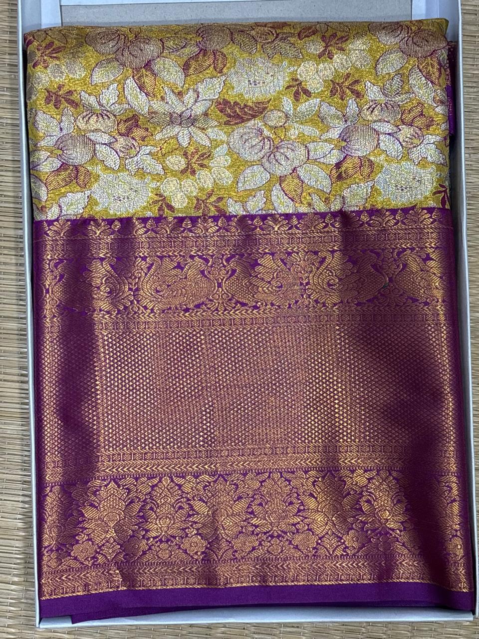 Semi Kanchi Silk Saree - pochampallysarees.com