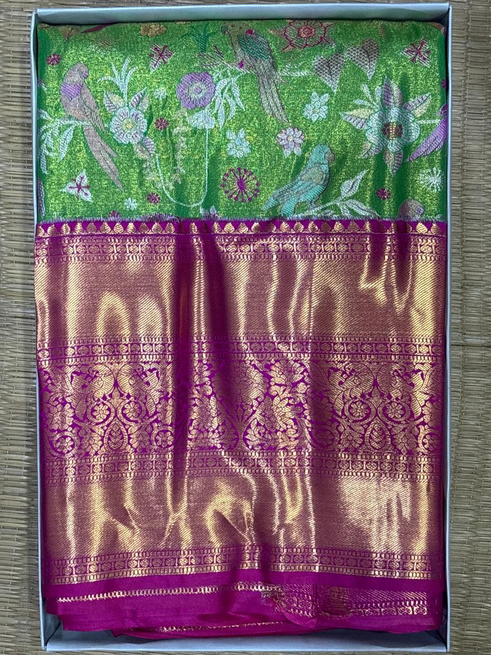Semi Kanchi Silk Saree - pochampallysarees.com