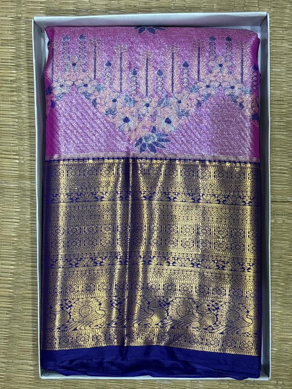 Semi Kanchi Silk Saree - pochampallysarees.com