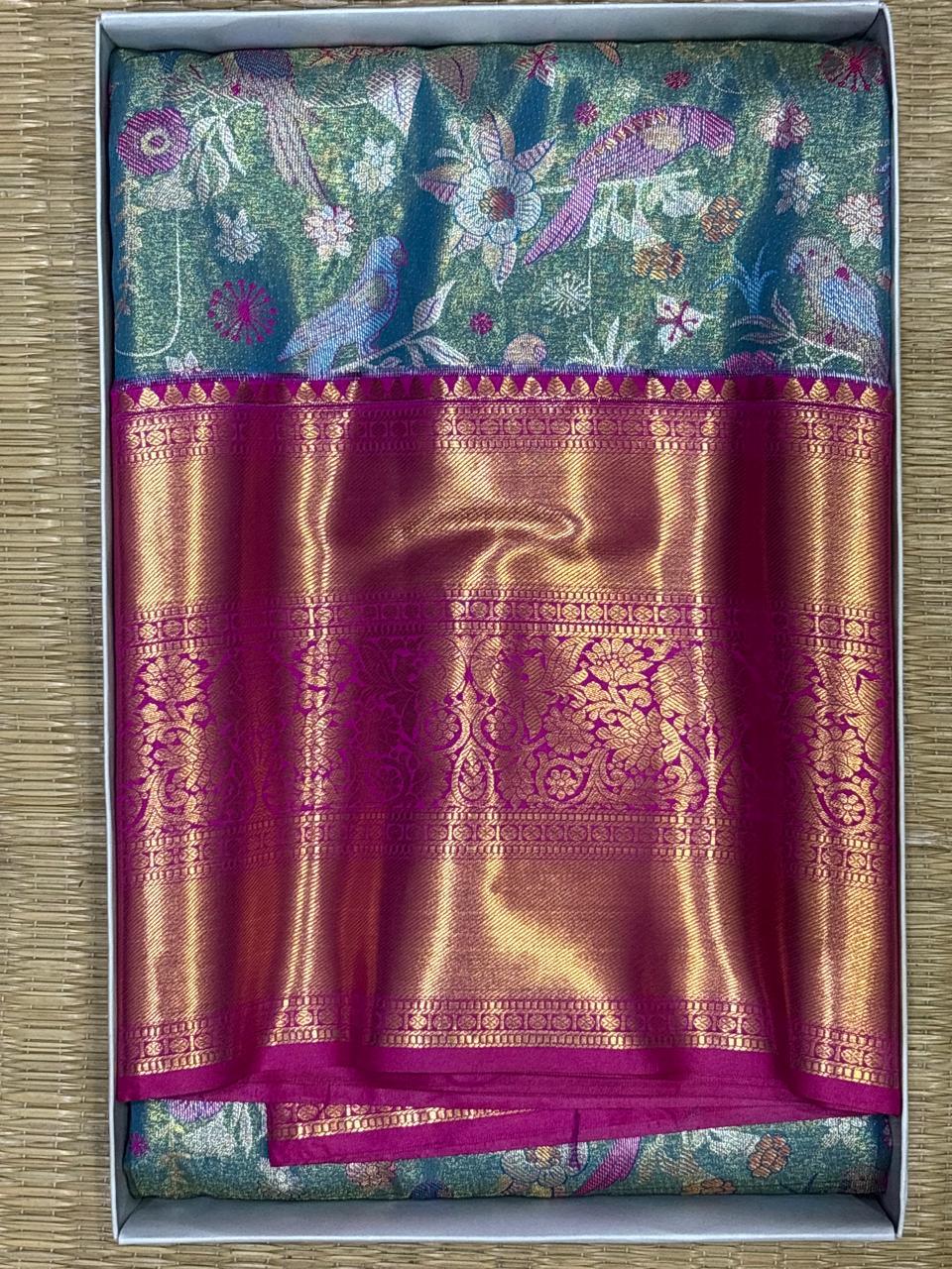 Semi Kanchi Silk Saree - pochampallysarees.com