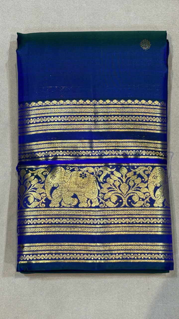 Buy Pure Kanchipuram Pattu Sarees Online | Royal Blue Kanchi Pattu Price
