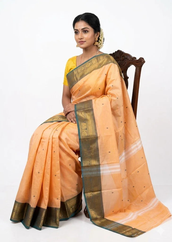 NARAYANPET COTTON Dual Shade Sari - pochampallysarees.com