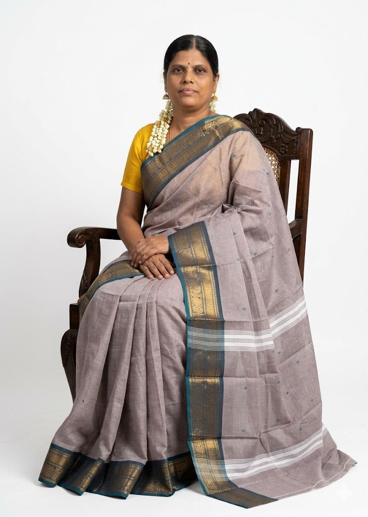 NARAYANPET COTTON Dual Shade Sari - pochampallysarees.com