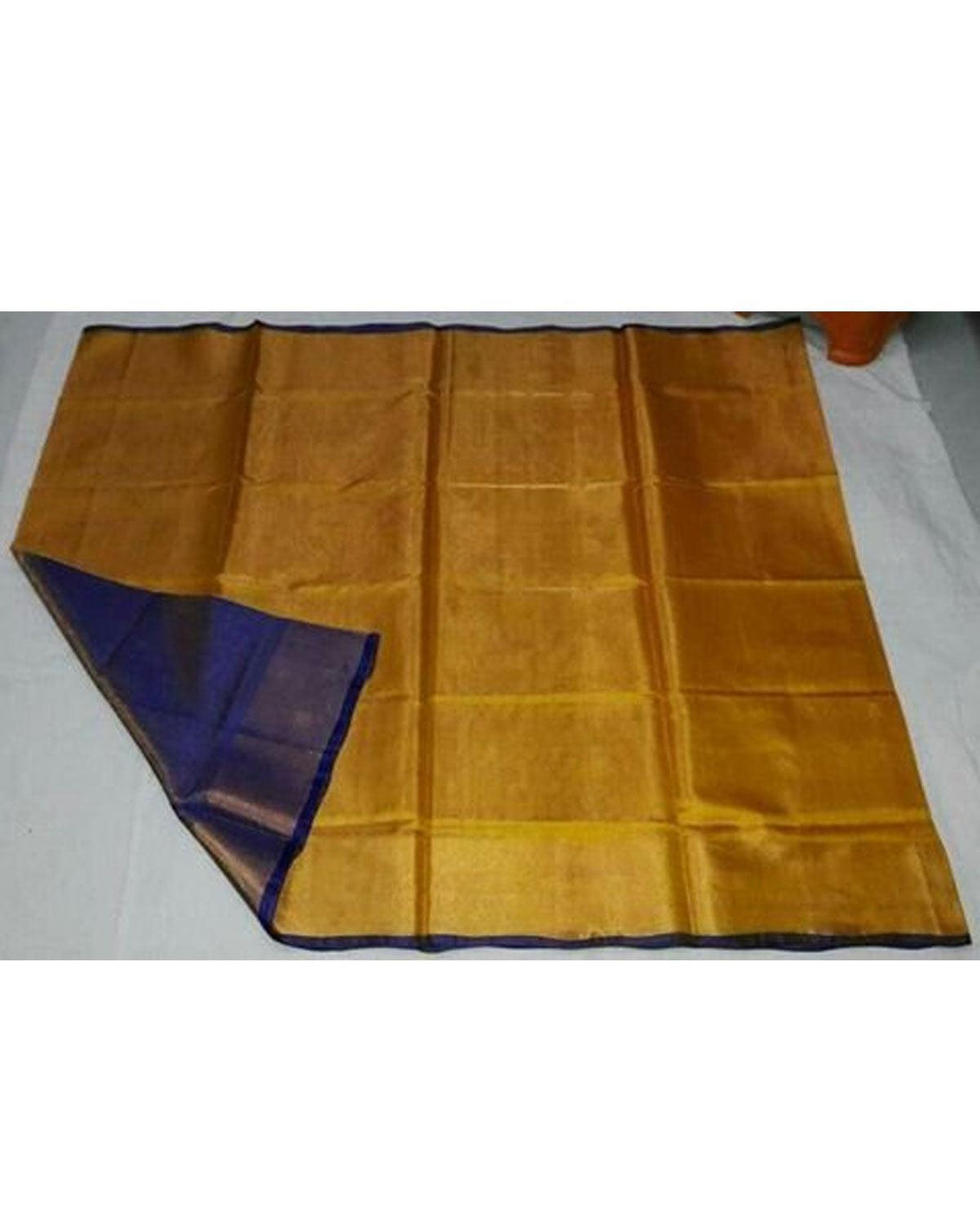 UPPADA TISSUE YELLOW AND BLUE COLOUR SAREE - pochampallysarees.com