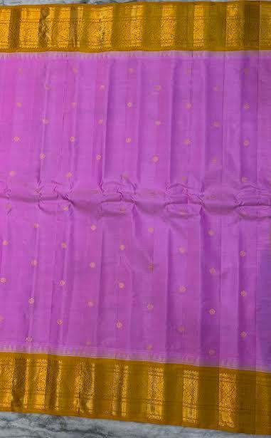 Handwoven Gadwal Silk Saree in Vibrant Pink with Rich Mustard Yellow Pallu - pochampallysarees.com
