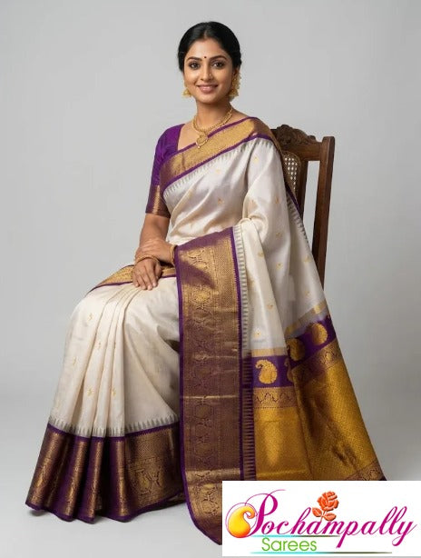 Pure-gadwal-Silk Saree-pochampallysarees.com