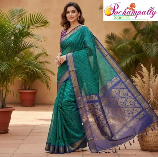 Celebrate the New Year with Grace: Gadwal Cotton Sarees for Your Loved Ones - pochampallysarees.com